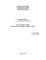 Referāts 'Laimas Līvenas dzejoļa "Mājas" analīze pēc strukturālisma metodes', 1.