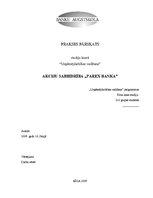 Prakses atskaite 'Prakses atskaite a/s "Parex banka"', 1.