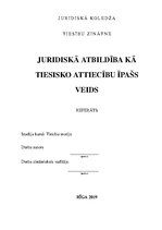 Referāts 'Juridiskā atbildība kā tiesisko attiecību īpašs veids', 1.