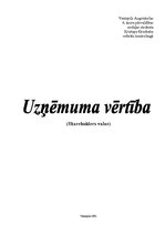 Referāts 'Uzņēmuma vērtība', 1.