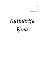 Konspekts 'Kulinārija Ķīnā', 1.