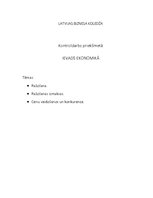 Paraugs 'Ražošana. Ražošanas izmaksas. Cenu veidošanās un konkurence', 1.