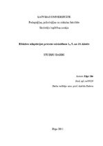 Referāts 'Efektīva adaptācijas procesa veicināšana 1., 5. un 10.klasē', 1.