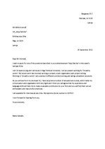 Paraugs 'Application Letter', 1.
