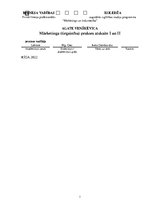 Prakses atskaite 'Mārketinga (tirgzinību) prakses atskaite I un II', 1.
