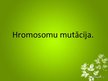 Prezentācija 'Hromosomu mutācija', 1.