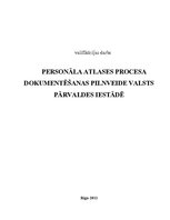 Diplomdarbs 'Personāla atlases dokumentēšanas pilnveide valsts pārvaldes iestādē', 1.
