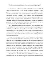 Eseja 'Why Do Contemporary Artists and Writers Turn to Mythological Topics?', 1.