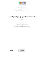 Referāts 'Adaptācija pirmsskolā', 1.