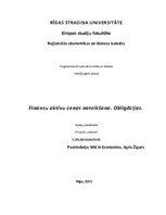 Konspekts 'Finanšu aktīvu cenas noteikšana. Obligācijas', 1.