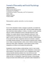 Referāts 'Rokasspiediens, genders, personība un pirmais iespaids', 1.