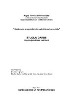 Referāts 'Uzņēmuma organizatoriskās struktūras konvencija', 1.