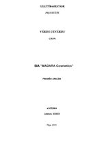 Konspekts 'SIA "Madara Cosmetics" finanšu analīze', 1.