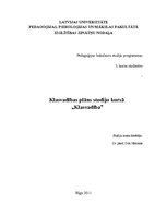 Referāts 'Klasvadības plāns', 1.