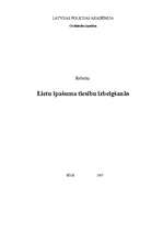Referāts 'Lietu īpašuma tiesību izbeigšanās', 1.