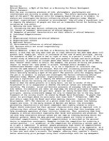 Eseja 'Ethical Behavior, a Myth of the Past or a Necessity for Future Development', 1.