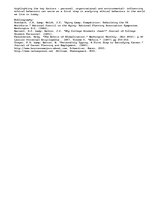Eseja 'Ethical Behavior, a Myth of the Past or a Necessity for Future Development', 4.