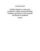 Diplomdarbs 'Iecirkņa inspektora uzdevumi, pienākumi, tiesības transportlīdzekļu vadīšanas ap', 1.