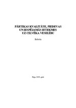 Konspekts 'Pārtikas kvalitāte, piedevas', 1.