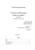 Referāts 'Cilvēku uzvedība grupā', 1.