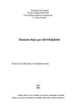 Eseja 'Zimmela idejas par dzīvi lielpilsētā', 1.