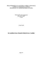 Prakses atskaite 'Kvalifikācijas prakse personāla vadībā', 1.