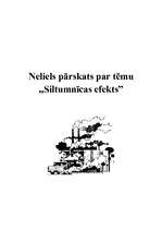 Konspekts 'Siltumnīcas efekts', 1.