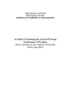 Prakses atskaite 'Ierīces novērtējums pēc universālā dizaina principiem', 1.