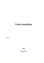 Konspekts 'Valsts, konstitūcija', 1.