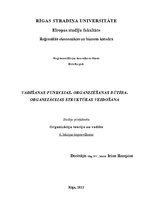 Konspekts 'Vadīšanas funkcijas. Organizēšanas būtība', 1.
