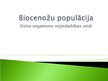 Prezentācija 'Biocenožu populācija', 1.