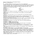 Eseja 'A lab about Chromotography an Chlorophyll', 1.