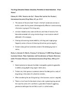 Konspekts 'The Drugs Education Debate: Education, Prevention & Harm Reduction - What Works?', 1.