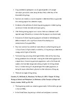 Konspekts 'The Drugs Education Debate: Education, Prevention & Harm Reduction - What Works?', 3.