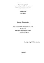 Konspekts 'Organizācijas iekšējā un ārējā vide', 1.
