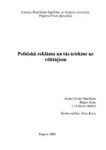 Referāts 'Politiskā reklāma', 8.