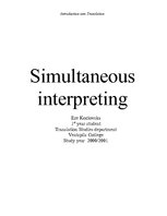 Referāts 'Simultaneous Interpreting', 1.