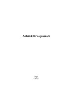 Konspekts 'Arhitektūras pamati', 1.