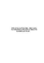 Referāts 'Inflācija Latvijā 2004.-2008.gadā, tās izraisītās negatīvās sekas no patērētāju ', 1.