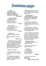 Konspekts 'Romantisma atziņas', 1.