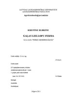 Konspekts 'Gaļas liellopu ferma. Apraksts', 1.