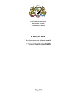 Paraugs '3.mājas darbs priekšmetā "Ievads transporta plūsmas teorijā"', 1.