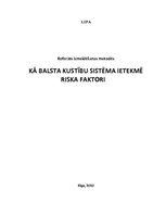 Referāts 'Kā balsta kustību ietekmē riska faktori', 1.