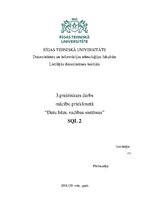 Konspekts 'Trešais praktiskais darbs SQL 2', 1.