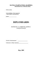 Diplomdarbs 'Aizbildnības un aizgādnības problēmu risinājums Latvijā', 1.