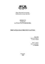 Referāts 'Privatizācijas process Latvijā', 1.