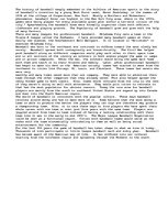 Eseja 'A Short History of Baseball', 1.