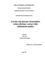 Eseja 'Latvija citu pārejas ekonomikas valstu (Baltijas valstu) vidū: salīdzinošā analī', 1.