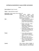 Konspekts 'Izvērstais stundas plānojums dabas zinībās', 1.