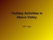 Prezentācija 'Holiday Activities in Abavas Walley', 1.
